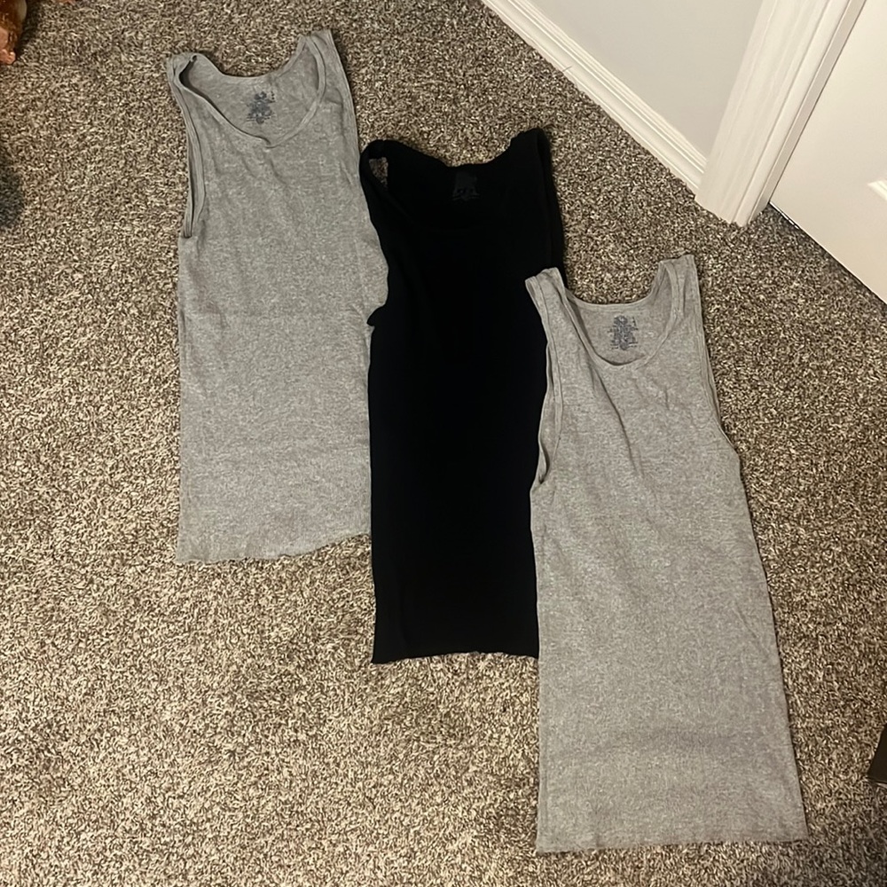 3 fruit of the loom cut off tanks